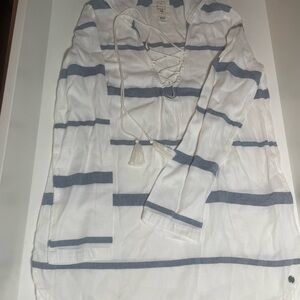 Billabong Hooded Tunic with Blue Stripes